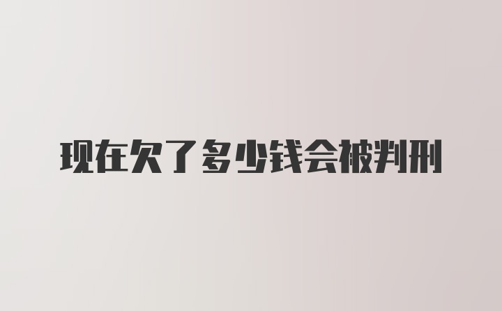 现在欠了多少钱会被判刑