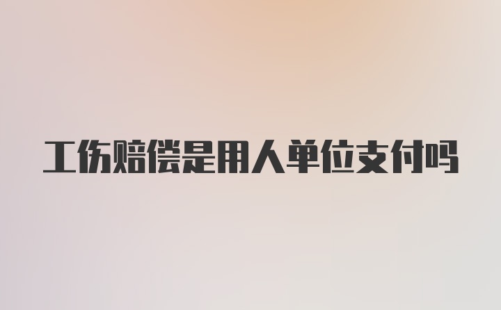 工伤赔偿是用人单位支付吗