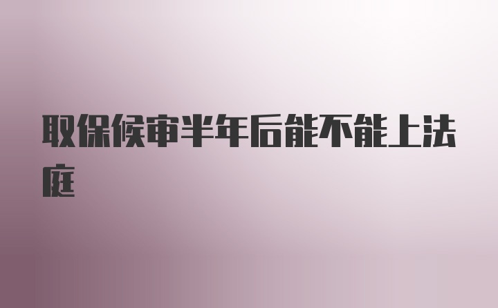 取保候审半年后能不能上法庭