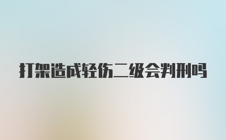 打架造成轻伤二级会判刑吗