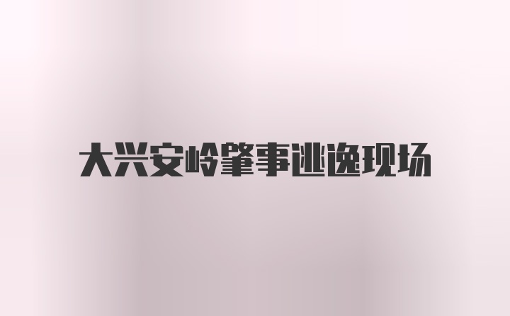 大兴安岭肇事逃逸现场