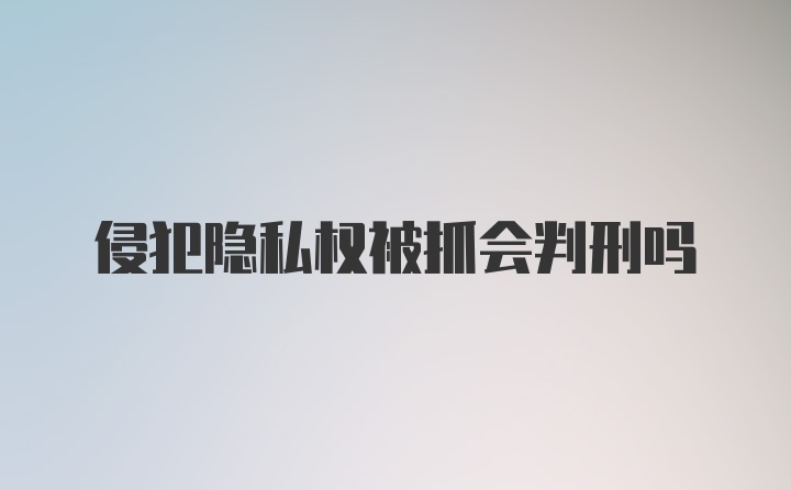 侵犯隐私权被抓会判刑吗