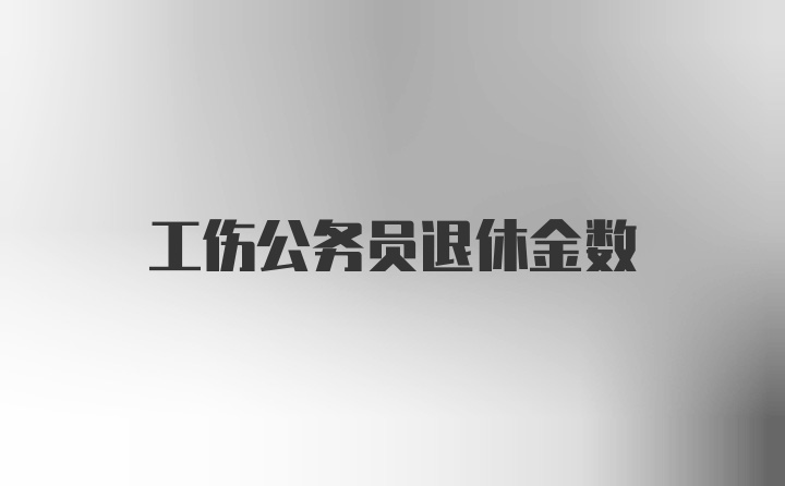 工伤公务员退休金数