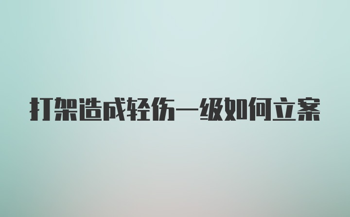 打架造成轻伤一级如何立案