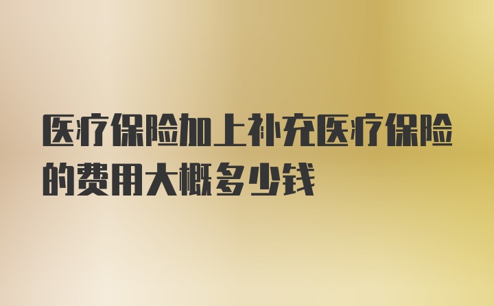 医疗保险加上补充医疗保险的费用大概多少钱