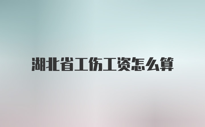 湖北省工伤工资怎么算