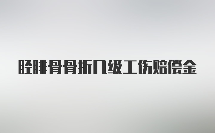 胫腓骨骨折几级工伤赔偿金