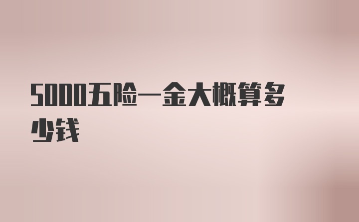 5000五险一金大概算多少钱