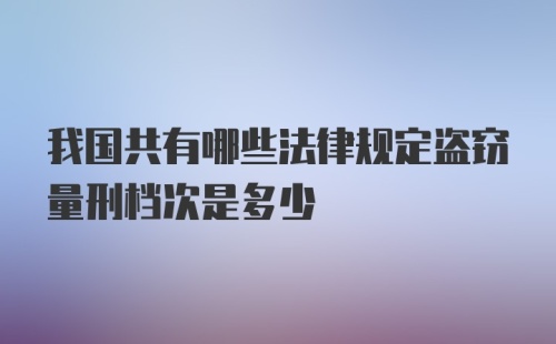 我国共有哪些法律规定盗窃量刑档次是多少