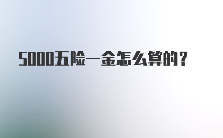 5000五险一金怎么算的？