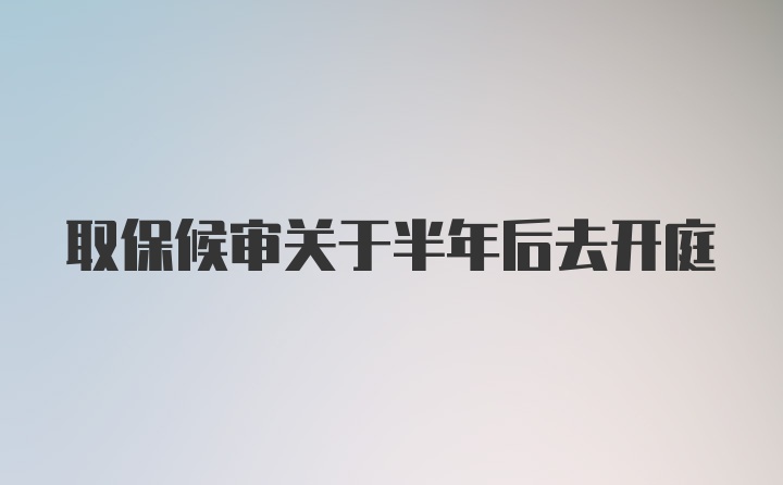 取保候审关于半年后去开庭