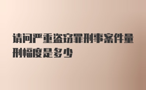 请问严重盗窃罪刑事案件量刑幅度是多少