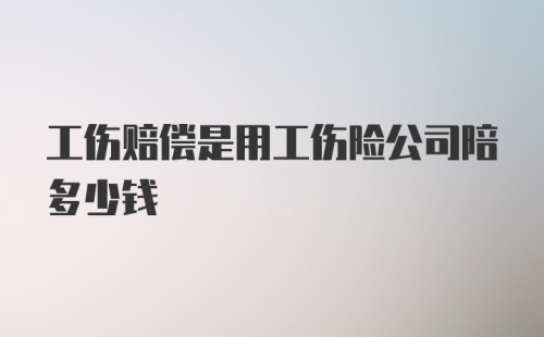 工伤赔偿是用工伤险公司陪多少钱