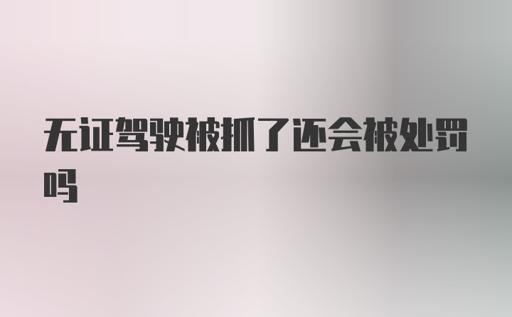 无证驾驶被抓了还会被处罚吗