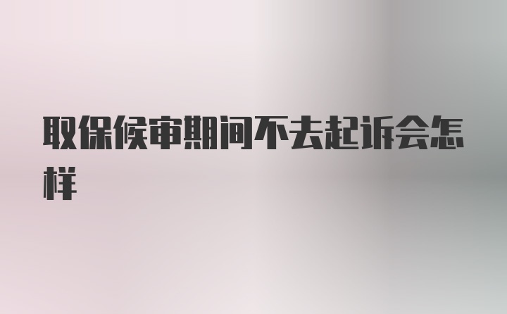 取保候审期间不去起诉会怎样