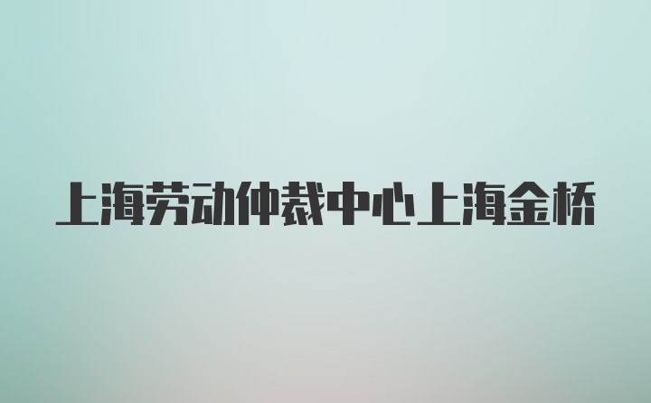 上海劳动仲裁中心上海金桥