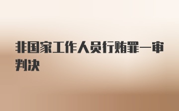 非国家工作人员行贿罪一审判决