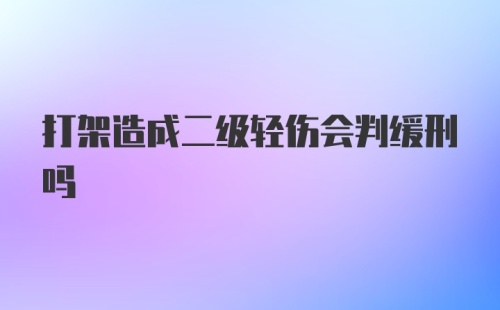 打架造成二级轻伤会判缓刑吗