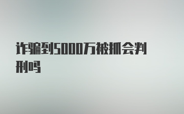 诈骗到5000万被抓会判刑吗