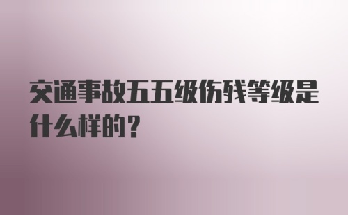 交通事故五五级伤残等级是什么样的？