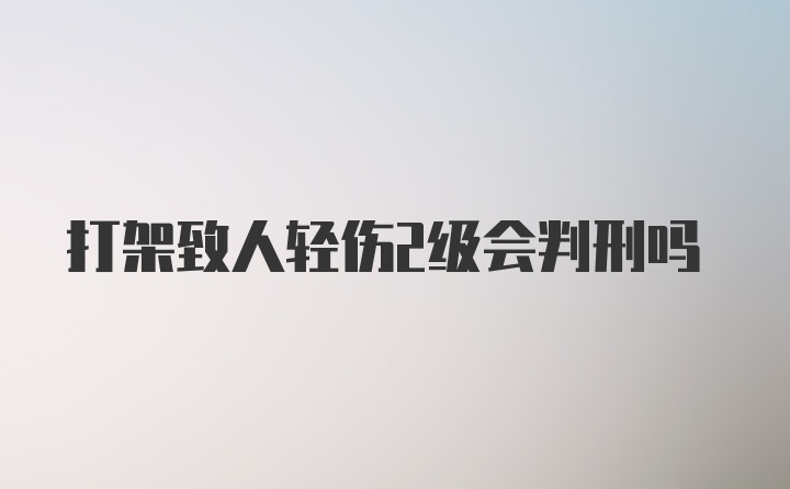 打架致人轻伤2级会判刑吗