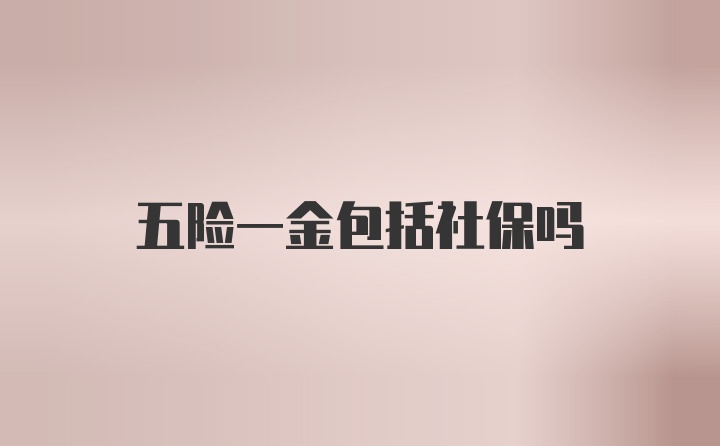 五险一金包括社保吗