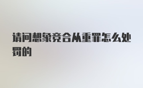 请问想象竞合从重罪怎么处罚的