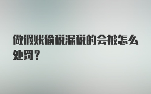 做假账偷税漏税的会被怎么处罚？