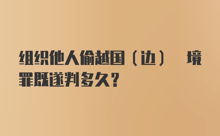 组织他人偷越国(边) 境罪既遂判多久？