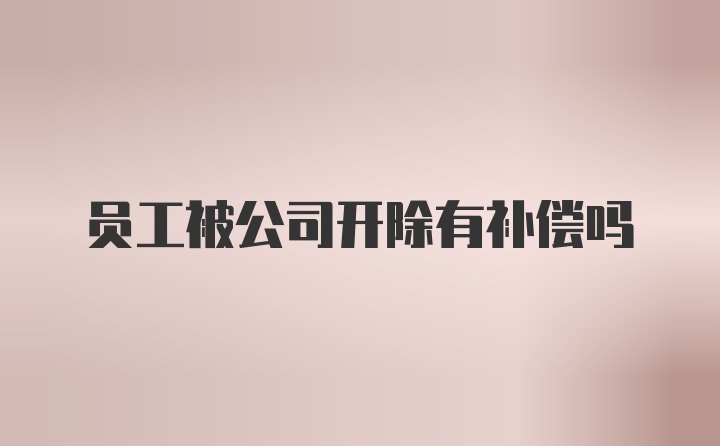 员工被公司开除有补偿吗