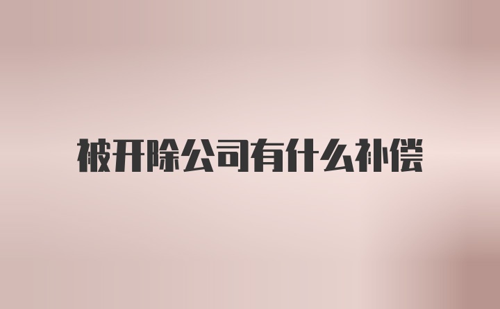 被开除公司有什么补偿