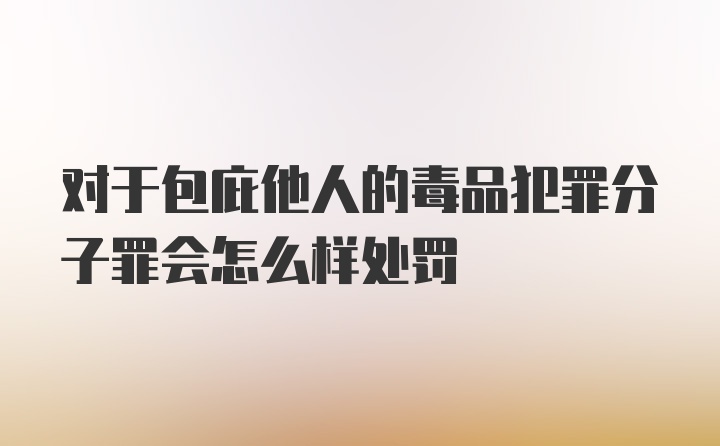 对于包庇他人的毒品犯罪分子罪会怎么样处罚