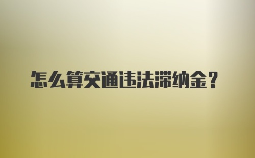 怎么算交通违法滞纳金？