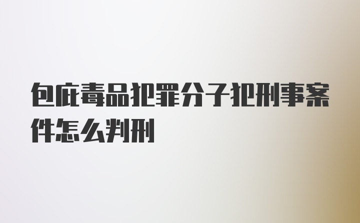 包庇毒品犯罪分子犯刑事案件怎么判刑