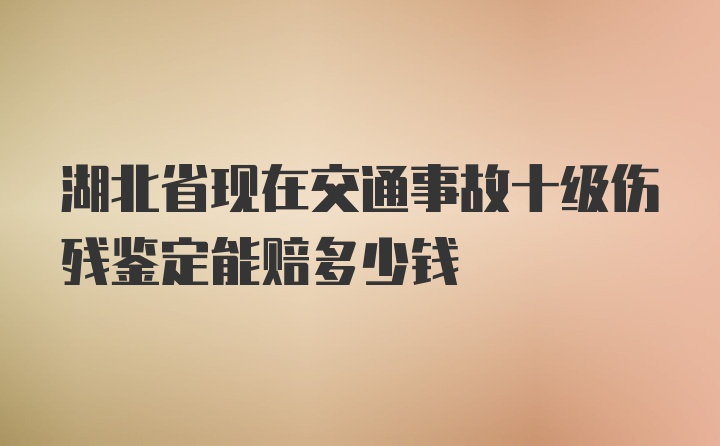 湖北省现在交通事故十级伤残鉴定能赔多少钱
