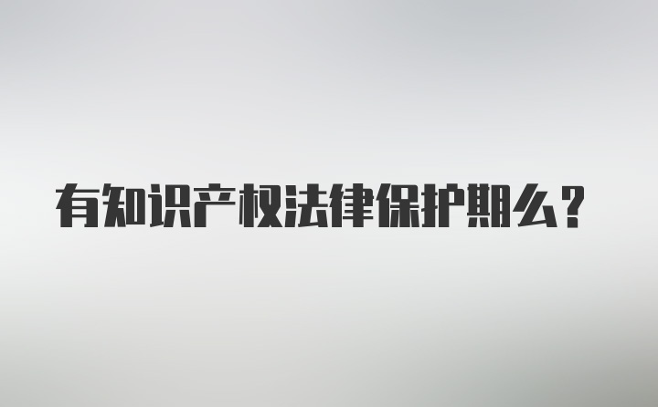 有知识产权法律保护期么？