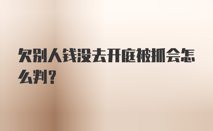 欠别人钱没去开庭被抓会怎么判？