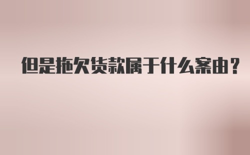 但是拖欠货款属于什么案由？