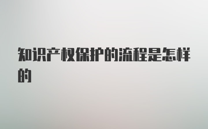 知识产权保护的流程是怎样的