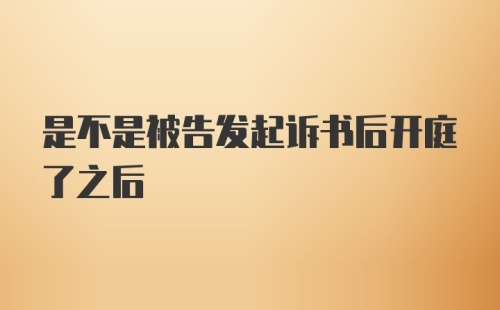 是不是被告发起诉书后开庭了之后