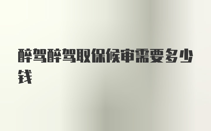 醉驾醉驾取保候审需要多少钱