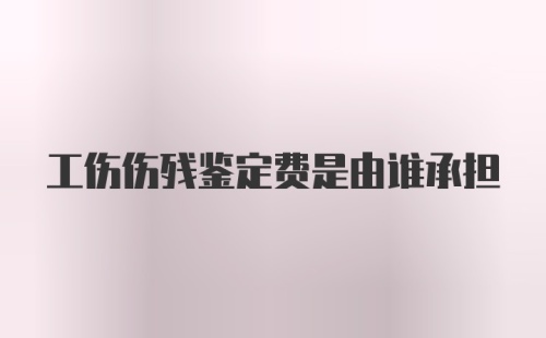 工伤伤残鉴定费是由谁承担