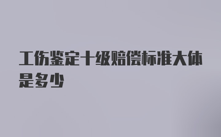 工伤鉴定十级赔偿标准大体是多少