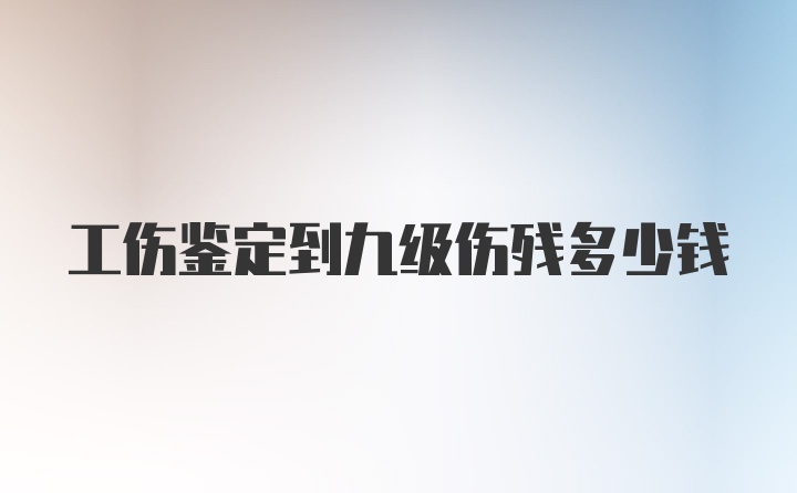 工伤鉴定到九级伤残多少钱