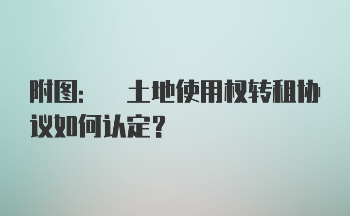 附图: 土地使用权转租协议如何认定?