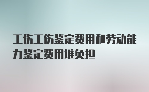 工伤工伤鉴定费用和劳动能力鉴定费用谁负担