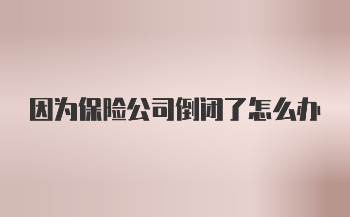 因为保险公司倒闭了怎么办