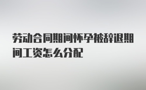 劳动合同期间怀孕被辞退期间工资怎么分配