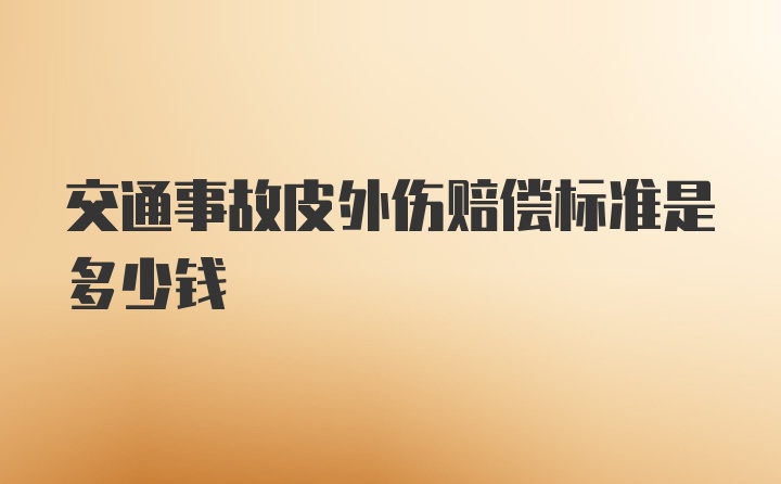 交通事故皮外伤赔偿标准是多少钱