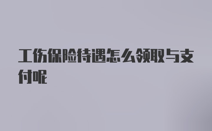 工伤保险待遇怎么领取与支付呢